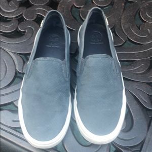 Tory Burch Blue/Gray slip on shoes size 7.5